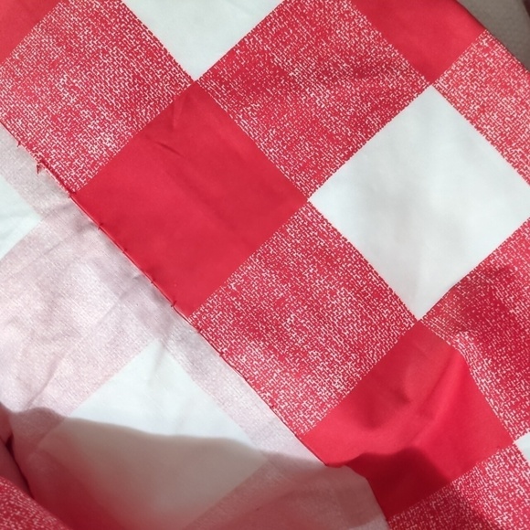 Talbots Gingham Plaid Full Skirt Plus Petite Size16W Red White Hemmed Length 21" - Picture 8 of 9